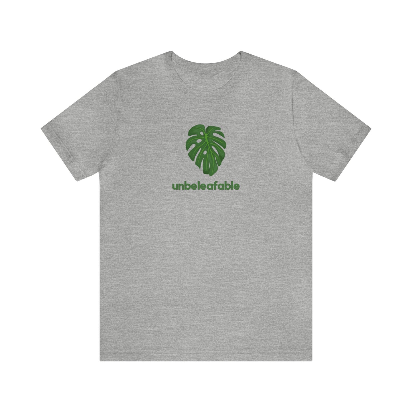 Unbeleafable Monstera Plant Short Sleeve Mens Womens Unisex